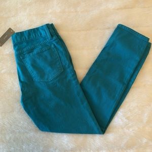J. Crew Turquoise Toothpick Ankle Jeans - Size 25 - NWT!